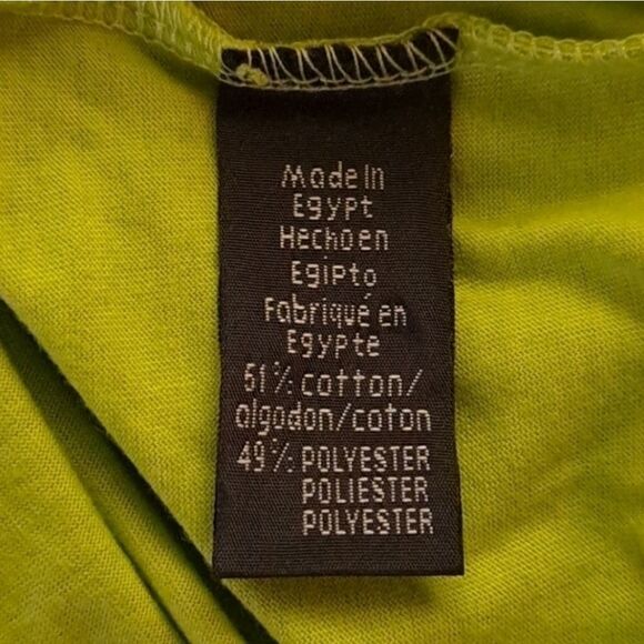 Calvin Klein Jeans V Neck Tee Washed Limey Heath Large (Big Boys) - Picture 5 of 6